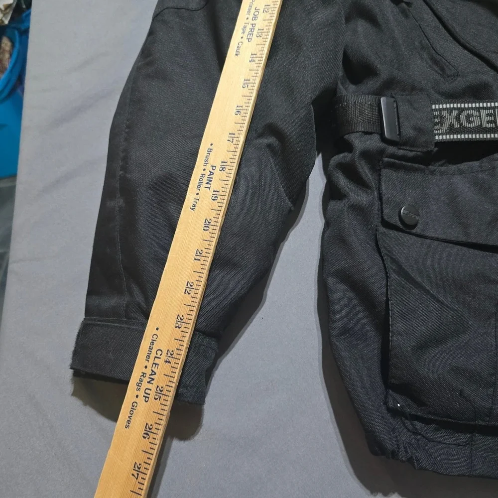 Nexgen Motorcycle Jacket Mens XL Black Waterproof Nylon Quilted Padded Utility